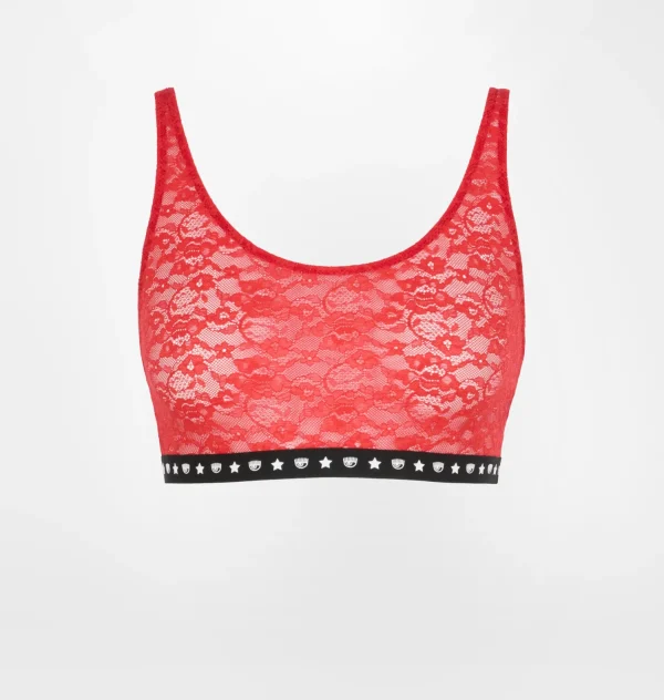 Chiara Ferragni Brand LOGOMANIA LACE TOP | Underwear | Homewear