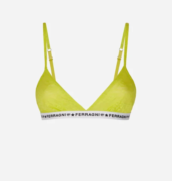 Chiara Ferragni Brand LOGOMANIA LACE TRIANGLE BRA | Underwear