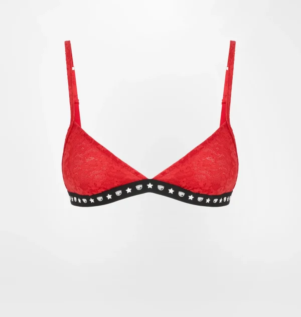 Chiara Ferragni Brand LOGOMANIA LACE TRIANGLE BRA | Homewear | Underwear