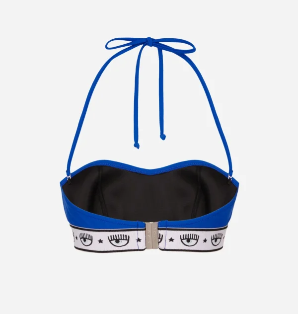 Chiara Ferragni Brand MAXI LOGOMANIA BANDEAU BIKINI TOP | Beachwear