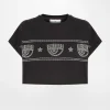Chiara Ferragni Brand MAXI LOGOMANIA STUDS CROP T-SHIRT | Tops & T-Shirt