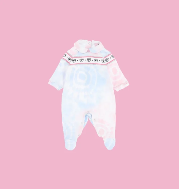 Chiara Ferragni Brand MAXI LOGOMANIA TIE DYE ONESIE | Kids New Born 0-24 Months