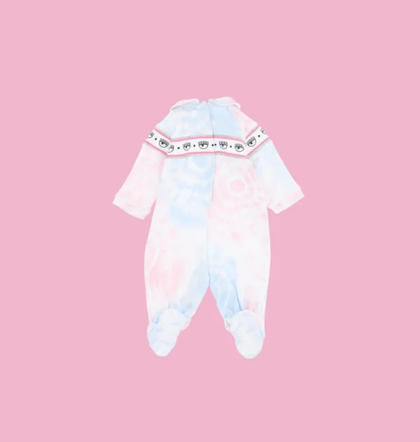 Chiara Ferragni Brand MAXI LOGOMANIA TIE DYE ONESIE | Kids New Born 0-24 Months