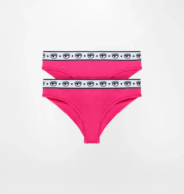 Chiara Ferragni Brand PACK OF TWO LOGOMANIA BRAZILIAN BRIEFS | Underwear