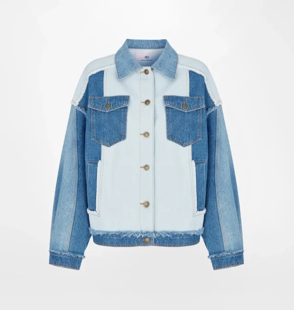 Chiara Ferragni Brand PATCHWORK DENIM JACKET | Blazers & Jackets