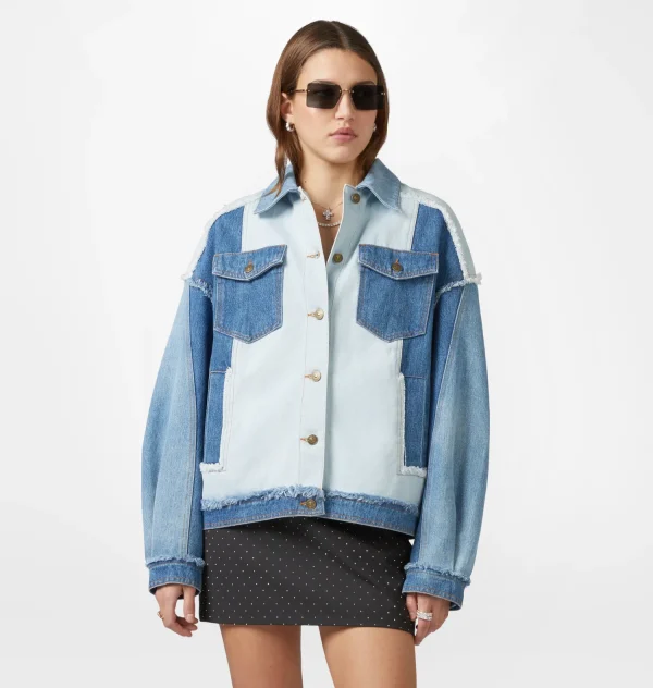 Chiara Ferragni Brand PATCHWORK DENIM JACKET | Blazers & Jackets
