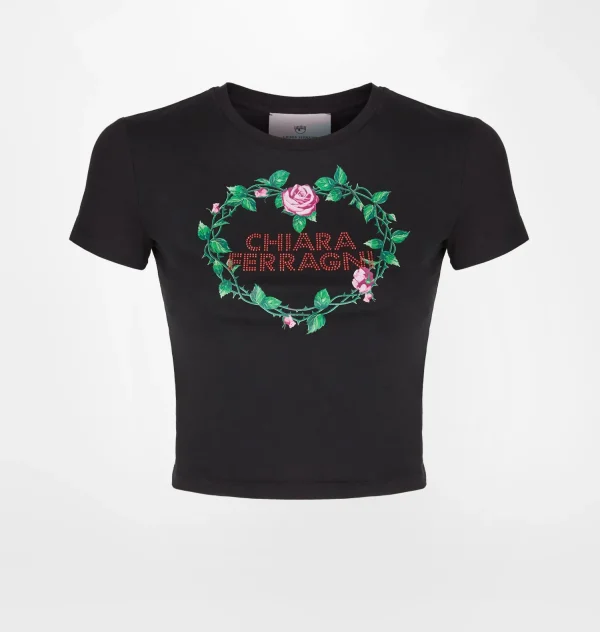 Chiara Ferragni Brand ROSES T-SHIRT | Tops & T-Shirt