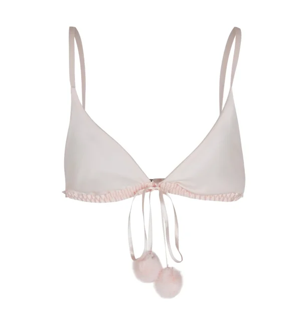 Chiara Ferragni Brand SATIN POM-PON TRIANGLE BRA | Underwear