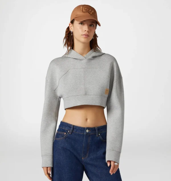 Chiara Ferragni Brand SCUBA CROP SWEATSHIRT | Sweats