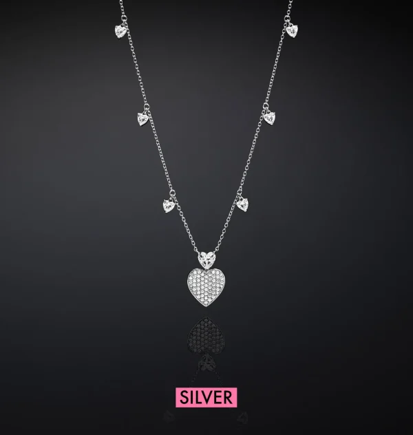 Chiara Ferragni Brand HEARTS NECKLACE | Necklaces | Silver 925