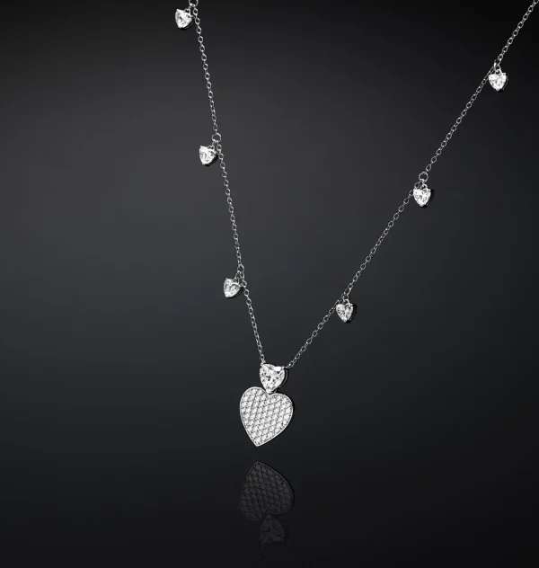 Chiara Ferragni Brand HEARTS NECKLACE | Necklaces | Silver 925