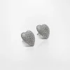 Chiara Ferragni Brand SILVER PAVE HEART BIG EARRINGS | Earrings | Silver 925