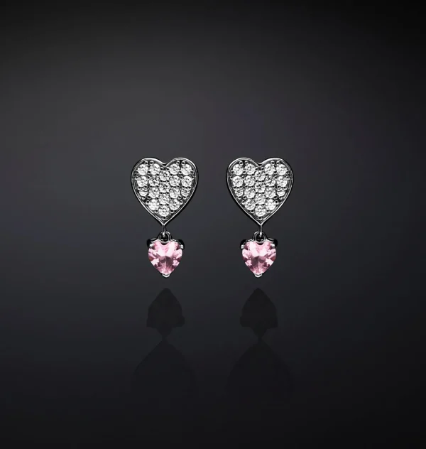 Chiara Ferragni Brand SILVER HEARTS EARRINGS | Earrings | Silver 925