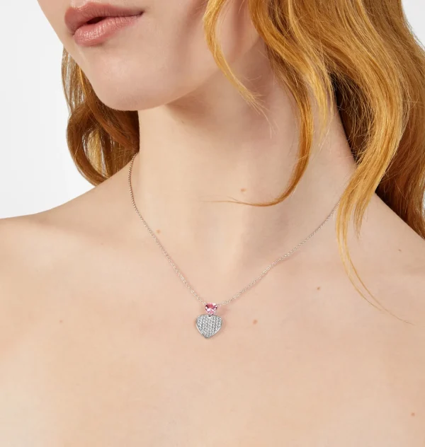Chiara Ferragni Brand SILVER HEARTS NECKLACE | Necklaces | Silver 925