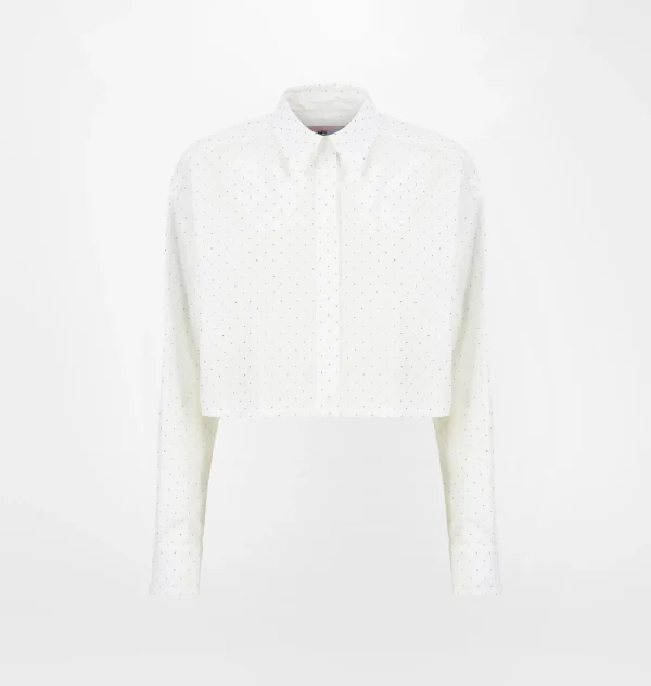 Chiara Ferragni Brand STRASS CROP SHIRT | Tops & T-Shirt