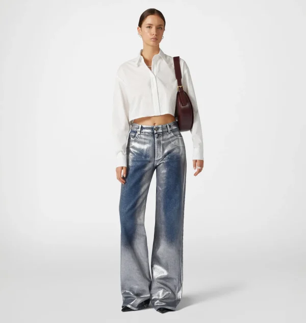 Chiara Ferragni Brand STRASS CROP SHIRT | Tops & T-Shirt