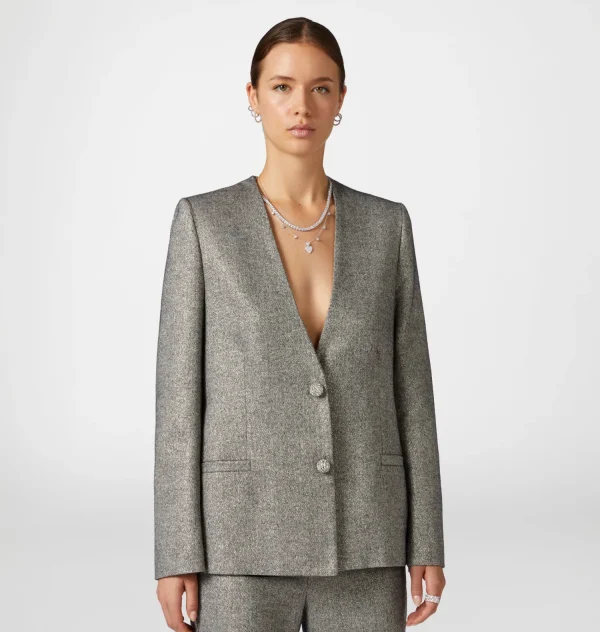 Chiara Ferragni Brand UNIFORM LUREX JACKET | Blazers & Jackets
